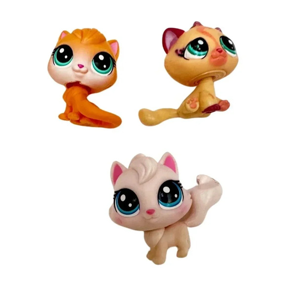 Littlest Pet Shop Cats LPS Lot 7 Toy Hasbro Vintage Figures - Picture 3 of 9